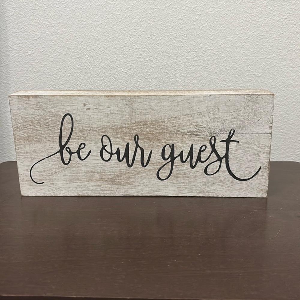 Be Our Guest" Rustic Wooden Welcome Sign